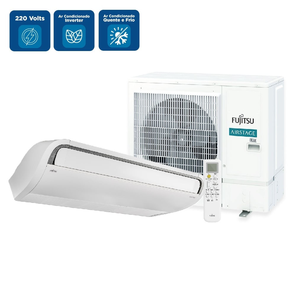 Ar Condicionado Split Teto Inverter Fujitsu Airstage Premium 30000 BTU/h Quente e Frio Monofásico ABBH30KRTA - 220 Volts - Imagem 2